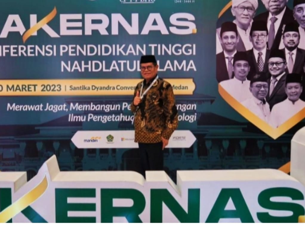 Rektor Universitas Negeri Makassar (UNM), Prof. Dr. Ir. H. Husain Syam, M.TP., IPU., ASEAN Eng menghadiri Rakernas Lembaga Pendidikan Tinggi Nahdlatul Ulama (LPTNU) Pengurus Besar Nahdlatul Ulama (PBNU) di Hotel Santika Medan, Sumatera Utara, Rabu (8/3/2023).