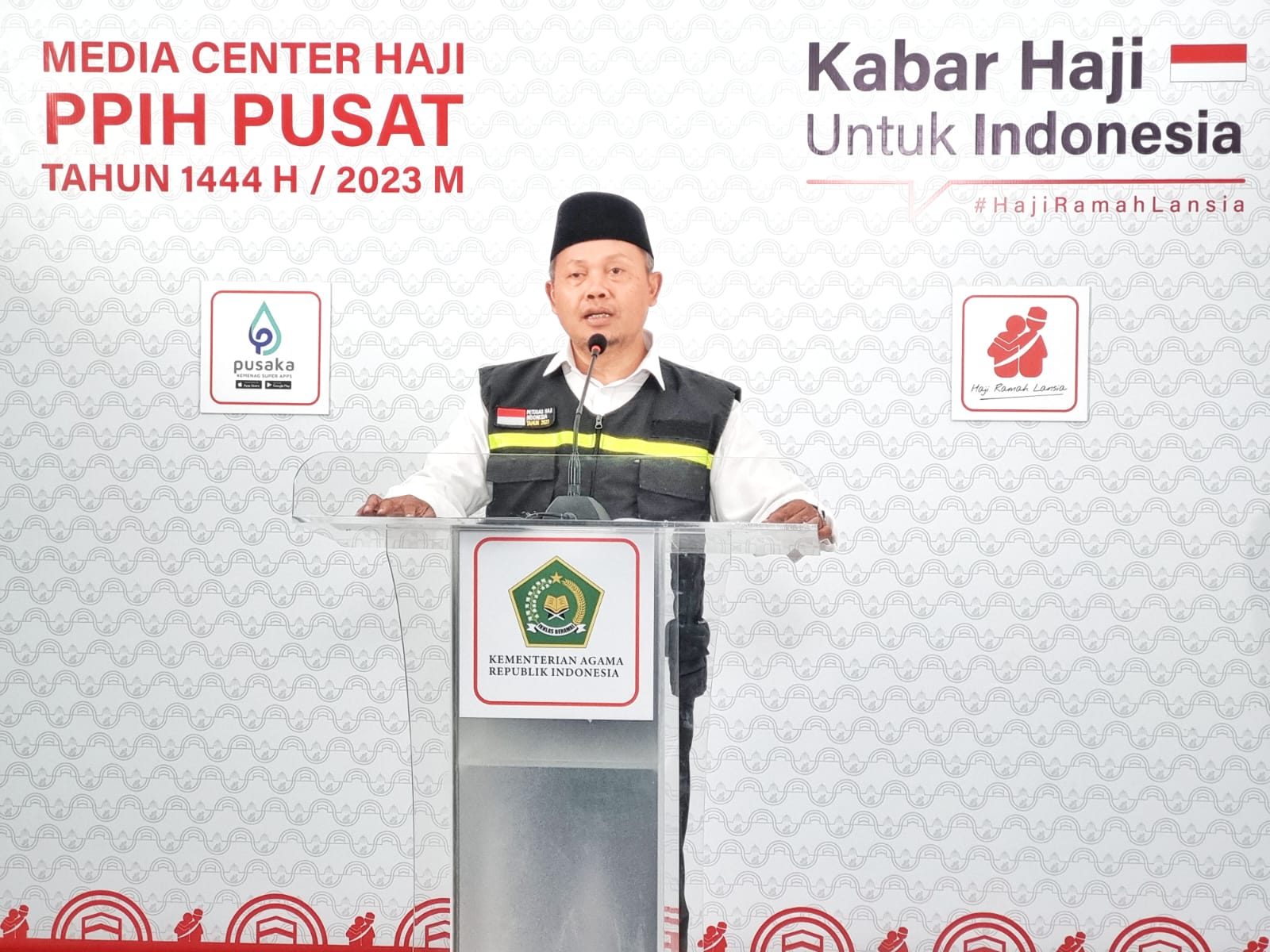 Koordinator Media Center Haji (MCH) PPIH Pusat Dodo Murtado dalam keterangan persnya di Jakarta, Selasa (4/7/2023).