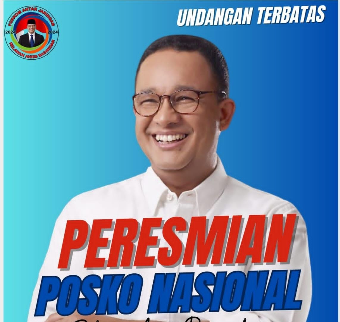 Pos Komando (Posko) Nasional Relawan Anies Baswedan diresmikan di Jakarta, Jumat (1/9/2023).