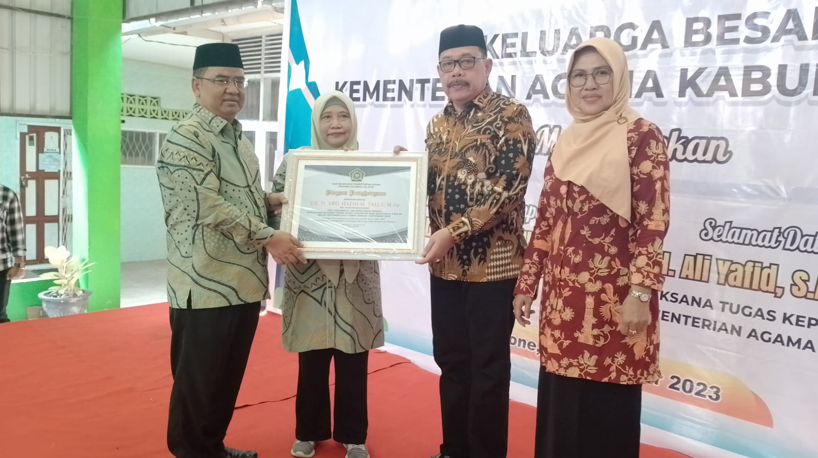 Kepala Bagian Tata Usaha Kanwil Kemenag Sulsel H. Ali Yafid resmi ditunjuk sebagai Pelaksana Tugas Kakankemenag Bone, Sabtu (9/9/2023).