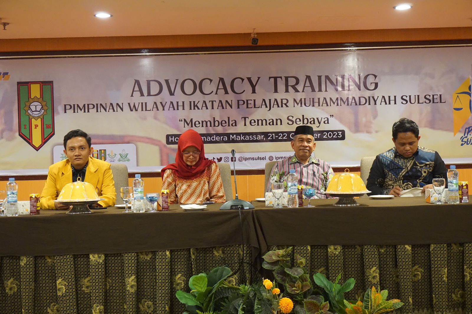 Pimpinan Wilayah (PW) Ikatan Pelajar Muhammadiyah (IPM) Sulawesi Selatan menggelar Advocacy Training, di Hotel Almadera Kota Makassar, Sabtu (21/10/2023).