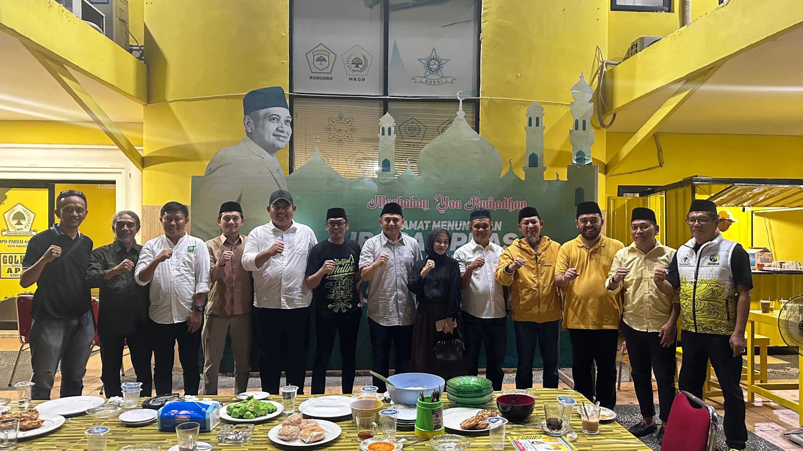 Silaturahim Partai PKB bersama Partai Golkar Makassar di kantor Partai Golkar Makassar, di Jl Lasinrang Makassar, Minggu, (17/3/2024) malam.