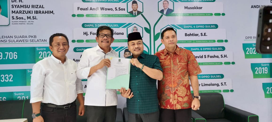 Dewan Pengurus Pusat (DPP) Partai Kebangkitan Bangsa (PKB) secara resmi menerbitkan surat rekomendasi penetapan H. Muhammad Sarif Kr Patta - Moch. Noer Alim Qalbi sebagai Calon Bupati dan Wakil Bupati Jeneponto 2024.