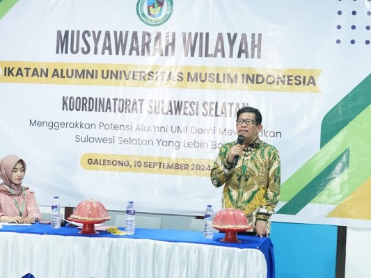 Ketua DPW PKB Sulsel, Azhar Arsyad terpilih sebagai Ketua Ikatan Alumni (IKA) Universitas Muslim Indonesia (UMI) Kordinatorat Wilayah Sulsel, Selasa (10/9/2024).