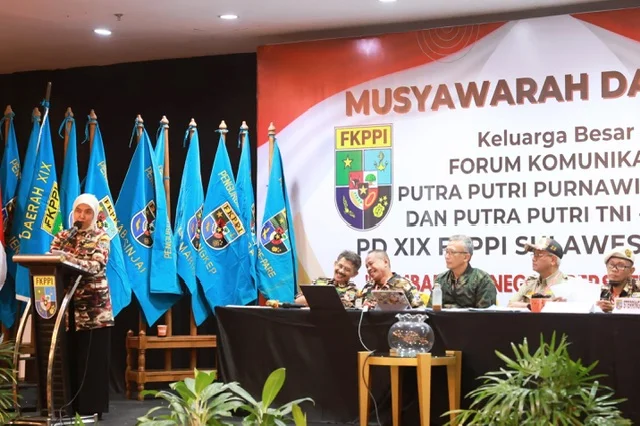 Aliyah Mustika Ilham, Wakil Wali Kota Makassar terpilih sebagai nahkoda baru FKPPI Sulsel, kegiatan pemilihan Ketua Forum Komunikasi Putra/Putri TNI/Polri (FKPPI) Sulawesi Selatan, Sabtu (22/2/2025) di Hotel Swiss-Bel.