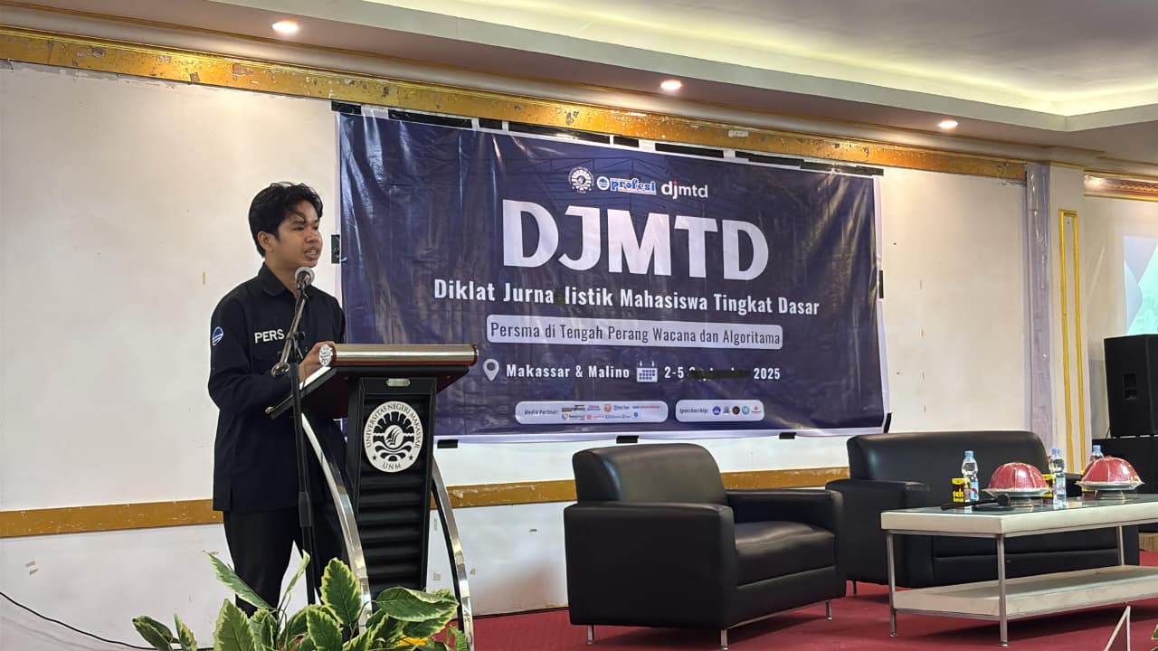 Pemimpin Umum Lembaga Pers Mahasiswa (LPM) Profesi Universitas Negeri Makassar (UNM), Firmansyah.