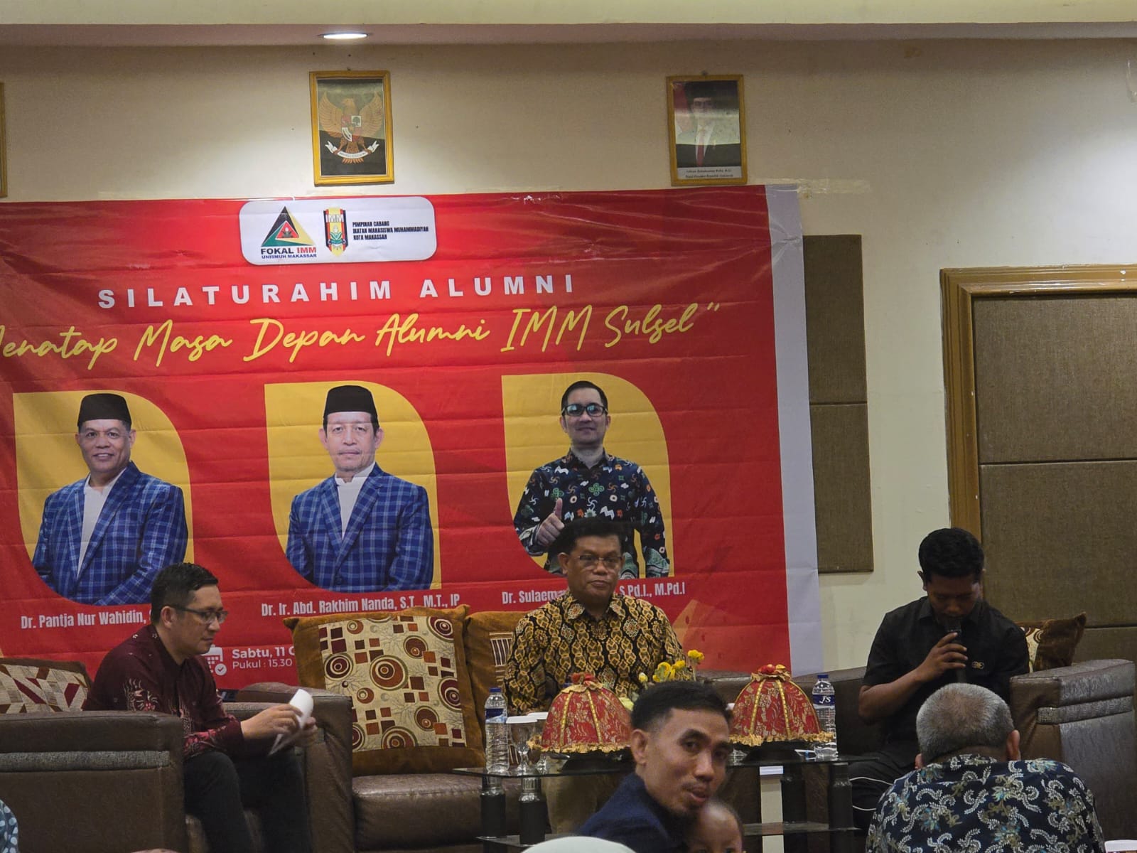 Kegiatan silaturahim alumni IMM yang diinisiasi Fokal IMM Unismuh, di Hotel Jolin, Makassar, Sabtu (11/10/2025).