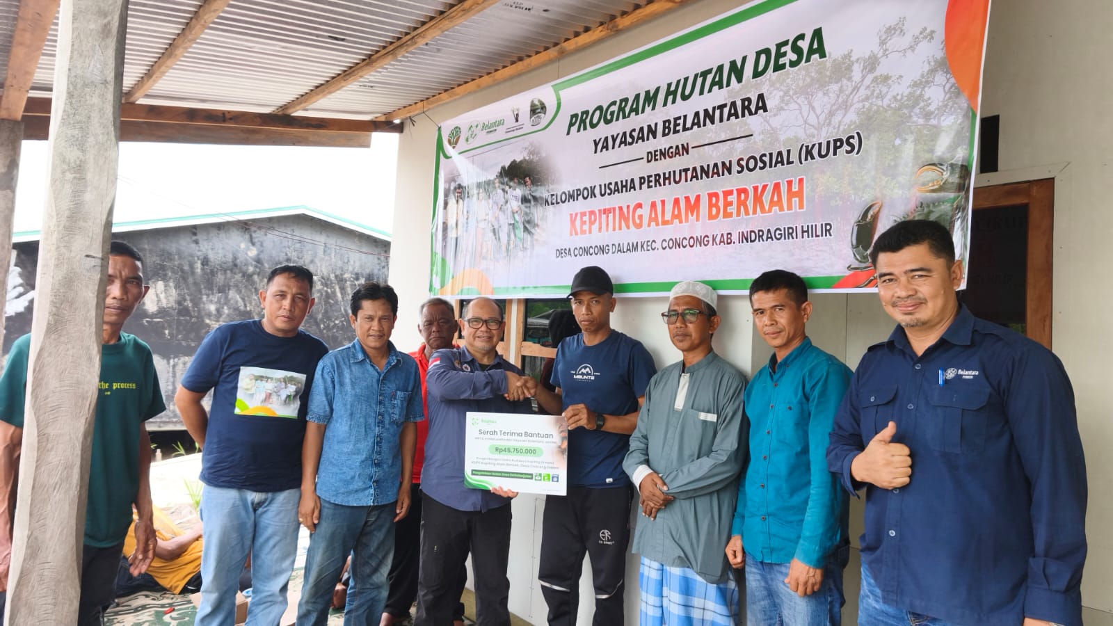 Penyerahan bantuan berlangsung pada 6–7 Juli 2026 dan menyasar KUPS di Desa Sungai Bela, Concong Dalam, Concong Tengah, Kampung Baru, dan Panglima Raja.
