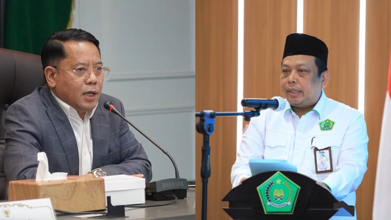 Sekjen Kemenag Kamaruddin Amin dan Biro Perencanaan Setjen Kemenag Kastolan.