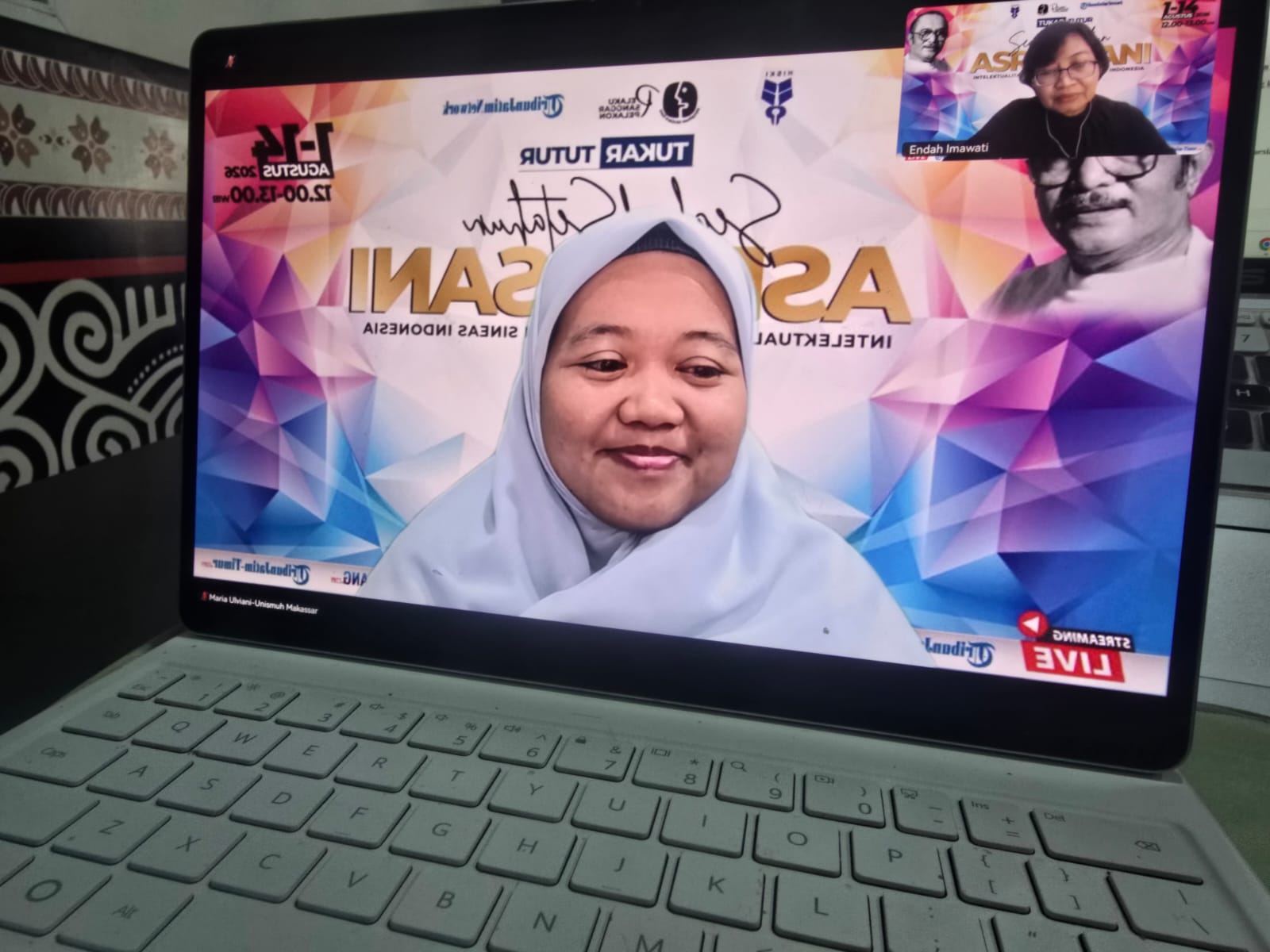 Dosen Unismuh Makassar Dr. Maria Ulviani, S.Pd., M.Pd., tampil dalam forum nasional Tukar Tutur Seabad Setahun Asrul Sani.