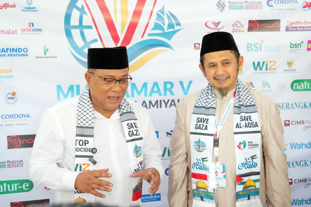 Menteri Lingkungan Hidup/Kepala Badan Pengendalian Lingkungan Hidup (KLH/BPLH), Moh Jumhur Hidayat, saat menghadiri perhelatan akbar Muktamar V Wahdah Islamiyah di Jakarta, Kamis 20 Agustus 2026.