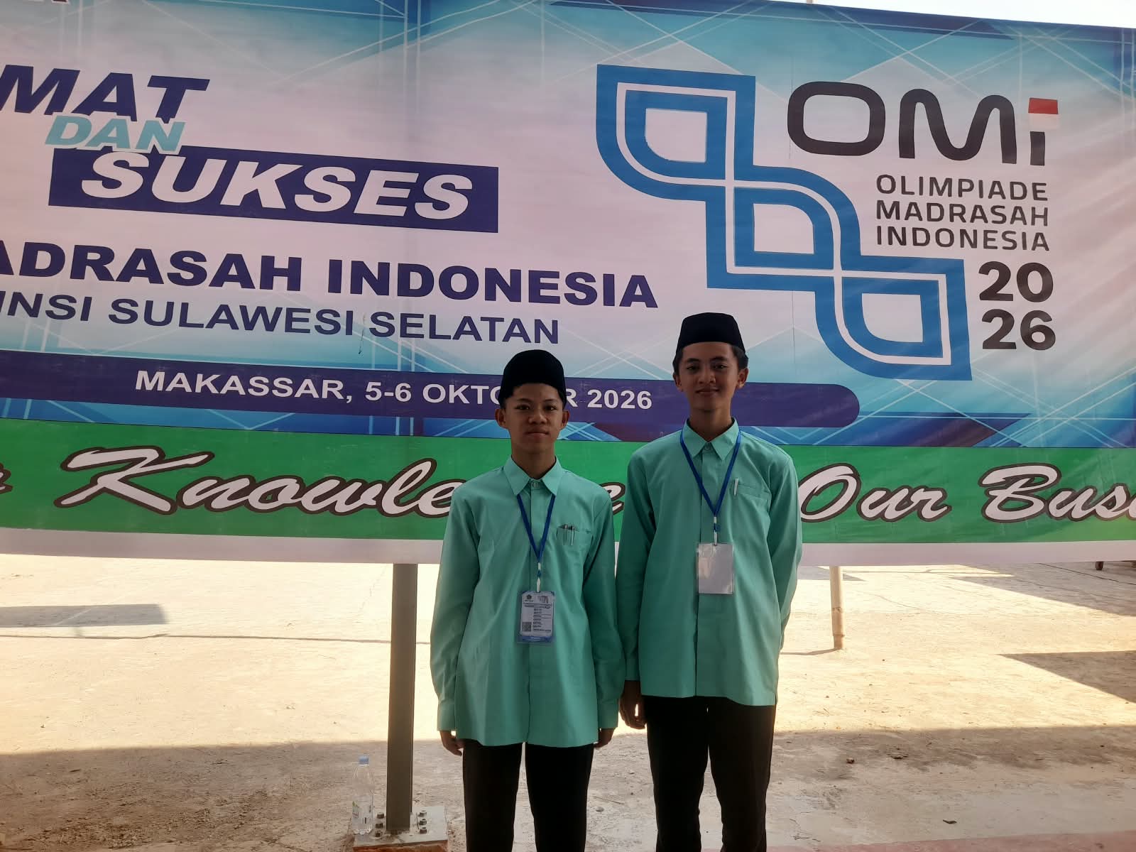 Dua santri Ponpes An-Nur yang ambil bagian yakni Muh Puang Mapaccing dan Muh Rausan Fikri Hidayat.