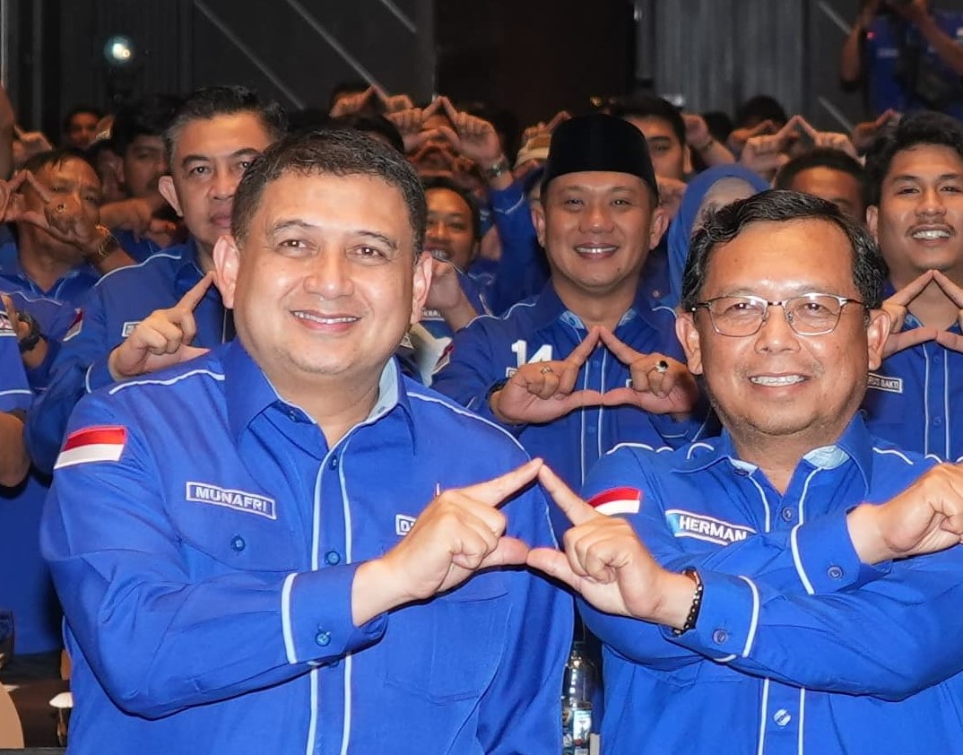 Wali Kota Makassar, Munafri Arifuddin resmi terpilih secara aklamasi sebagai Ketua DPD Partai Demokrat Sulawesi Selatan dalam Musyawarah Daerah (Musda) ke-V yang digelar di Hotel Claro, Makassar, Jumat (23/10/2026).