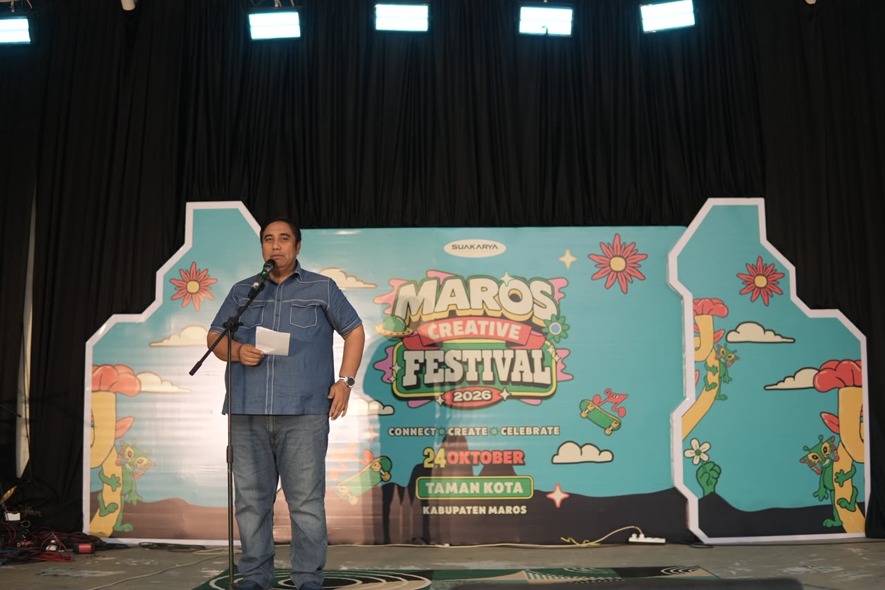 Bupati Maros, HAS Chaidir Syam, menyatakan dukungannya terhadap penyelenggaraan Maros Creative Festival 2026.