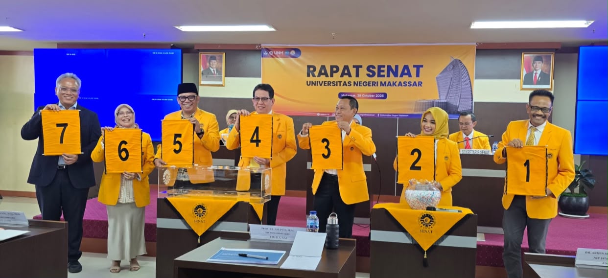 Nomor tersebut ditetapkan dalam rapat senat tertutup di ruang senat UNM, Rabu (28/10/2026).